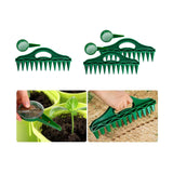 Maxbell Soil Digger Planter Gardening 12 Hole Spacing Tools with Handle Garden Tools 1 set
