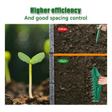Maxbell Soil Digger Planter Gardening 12 Hole Spacing Tools with Handle Garden Tools 1 set