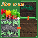 Maxbell Soil Digger Planter Gardening 12 Hole Spacing Tools with Handle Garden Tools 1 set