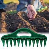 Maxbell Soil Digger Planter Gardening 12 Hole Spacing Tools with Handle Garden Tools 1 set