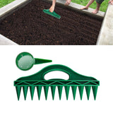 Maxbell Soil Digger Planter Gardening 12 Hole Spacing Tools with Handle Garden Tools 1 set