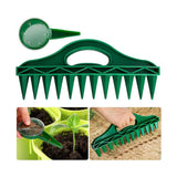 Maxbell Soil Digger Planter Gardening 12 Hole Spacing Tools with Handle Garden Tools 1 set