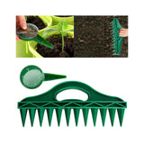 Maxbell Soil Digger Planter Gardening 12 Hole Spacing Tools with Handle Garden Tools 1 set