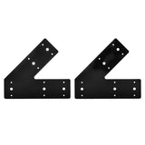 Maxbell 2Pcs 45 Degree Angle Flat Bracket Mending Plate for Outdoor Indoor Accessory
