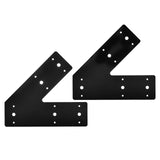 Maxbell 2Pcs 45 Degree Angle Flat Bracket Mending Plate for Outdoor Indoor Accessory