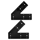 Maxbell 2Pcs 45 Degree Angle Flat Bracket Mending Plate for Outdoor Indoor Accessory