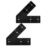 Maxbell 2Pcs 45 Degree Angle Flat Bracket Mending Plate for Outdoor Indoor Accessory