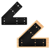 Maxbell 2Pcs 45 Degree Angle Flat Bracket Mending Plate for Outdoor Indoor Accessory