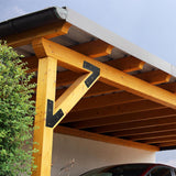 Maxbell 2Pcs 45 Degree Angle Flat Bracket Mending Plate for Outdoor Indoor Accessory