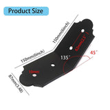 Maxbell 4x Heavy Duty Slotted Corner Brace Black for Butt Join Post and Beam Pergola