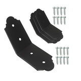 Maxbell 4x Heavy Duty Slotted Corner Brace Black for Butt Join Post and Beam Pergola