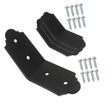 Maxbell 4x Heavy Duty Slotted Corner Brace Black for Butt Join Post and Beam Pergola