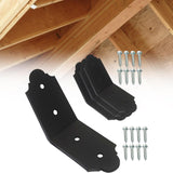 Maxbell 4x Heavy Duty Slotted Corner Brace Black for Butt Join Post and Beam Pergola