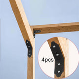 Maxbell 4x Heavy Duty Slotted Corner Brace Black for Butt Join Post and Beam Pergola