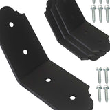 Maxbell 4x Heavy Duty Slotted Corner Brace Black for Butt Join Post and Beam Pergola