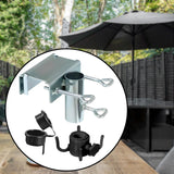 Maxbell Patio Sunshade Umbrella Stand Clip for Beach Courtyard Sturdy Easily Install Black Hook