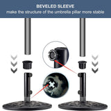 Maxbell Umbrella Base Stand Hole Rings Plug Cover Detachable Fixing for Outdoor Patio 8Pcs