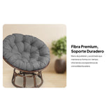 Maxbell 2xPapasan Chair Cushion Egg Chair Cushion Round 15.7inch for Family Rooms