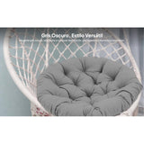 Maxbell 2xPapasan Chair Cushion Egg Chair Cushion Round 15.7inch for Family Rooms
