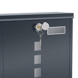 Maxbell Wall Mounted Mailbox Front Door Gate Sturdy Coffee Shop Decoration Letterbox Gray