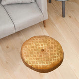 Maxbell Maxbell Round Floor Cushion Sitting Decorative Window Cushion for Beds, Sofas brown