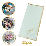 Maxbell Maxbell 20Pcs Flower Wrapping Paper Waterproof Simple for Wedding Gift Box Valentine Blue