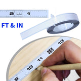 Maxbell Maxbell Self Adhesive Measuring Tape Accurate Imperial Scale Workbench Ruler for Saw 12FT Right to Left