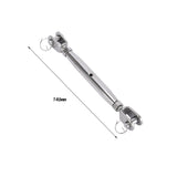 Jaw and Jaw Turnbuckle Outdoor Turnbuckle Rigging Screw for Tensioning Cable M6