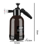 Maxbell Car Wash Foam Sprayer Portable 2L Water Sprayer for Home Garden Watering Pet black gray