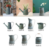 Maxbell Watering Can Flowerpot Iron Kettle Flower Pot for Desktop Office Living Room Style A