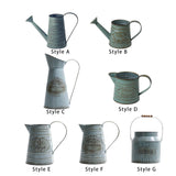 Maxbell Watering Can Flowerpot Iron Kettle Flower Pot for Desktop Office Living Room Style A