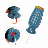Maxbell Cemetery Vase Detachable Spike Stake Grave Decorations for Lawn Grave Garden Blue