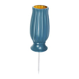 Maxbell Cemetery Vase Detachable Spike Stake Grave Decorations for Lawn Grave Garden Blue