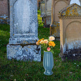 Maxbell Cemetery Vase Detachable Spike Stake Grave Decorations for Lawn Grave Garden Blue