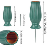 Maxbell Cemetery Vase Detachable Spike Stake Grave Decorations for Lawn Grave Garden Green