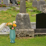 Maxbell Cemetery Vase Detachable Spike Stake Grave Decorations for Lawn Grave Garden Green