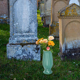 Maxbell Cemetery Vase Detachable Spike Stake Grave Decorations for Lawn Grave Garden Green
