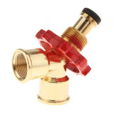 Maxbell Propane Gas Splitter Adapter Quick Connect for Camping Stoves Heater Trailer