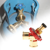 Maxbell Propane Gas Splitter Adapter Quick Connect for Camping Stoves Heater Trailer