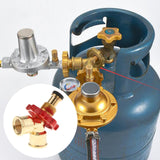 Maxbell Propane Gas Splitter Adapter Quick Connect for Camping Stoves Heater Trailer
