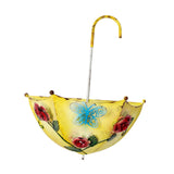 Maxbell Umbrella Shaped Bird Feeder Unique Hanging Bird Feeder for Balcony Yard Lawn Yellow