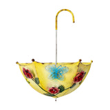 Maxbell Umbrella Shaped Bird Feeder Unique Hanging Bird Feeder for Balcony Yard Lawn Yellow