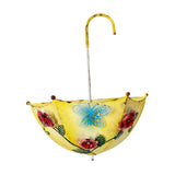 Maxbell Umbrella Shaped Bird Feeder Unique Hanging Bird Feeder for Balcony Yard Lawn Yellow