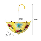 Maxbell Umbrella Shaped Bird Feeder Unique Hanging Bird Feeder for Balcony Yard Lawn Yellow