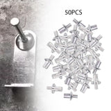 Maxbell 50Pcs Tapping Expansion Screws Sturdy Fixing Nails for Concrete Wood Window 5x7mm