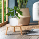 Maxbell Flower Pot Holder Planter Rack Hotel Planter Holder Wooden Plant Stand Table Wood