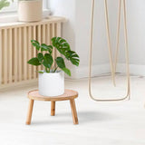 Maxbell Flower Pot Holder Planter Rack Hotel Planter Holder Wooden Plant Stand Table Wood