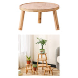 Maxbell Flower Pot Holder Planter Rack Hotel Planter Holder Wooden Plant Stand Table Wood