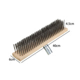 Maxbell Maxbell Wire Brush Heavy Duty Tough Scrubber Brush for Cleaning Tile Surfaces Cement 40cm