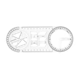 Maxbell Maxbell Geometric Ruler Math Teaching Draft Ruler for School Office Supplies Student